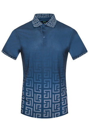 GGP-33 Geometric Collar Cotton Polo