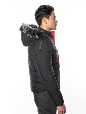 VPJ-13 Luxe Furry Hooded Puffy Jacket for Men 6 PACK