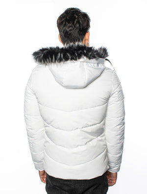 VPJ-01 Chic Furry Hooded Puffy Jacket for Men 12 PACK