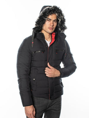 VPJ-13 Luxe Furry Hooded Puffy Jacket for Men 6 PACK