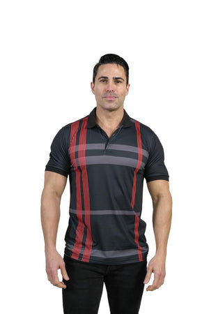 GGP-22 Men's Athletic-Fit Striped Polo Shirt