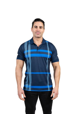 GGP-22 Men's Athletic-Fit Striped Polo Shirt