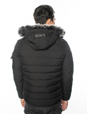 VPJ-13 Luxe Furry Hooded Puffy Jacket for Men 6 PACK