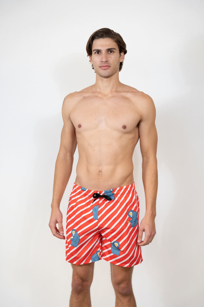 SS-1033 PRINTED SWIM SHORTS 12 PACK